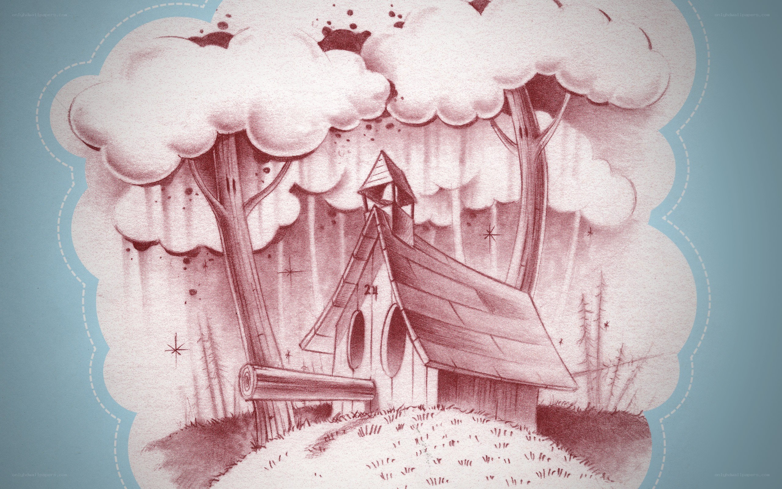 wooden cabin in forest