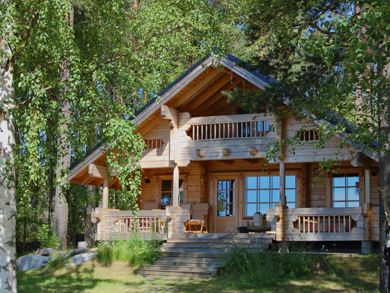 Wooden Cabin in Forest — Brown, Serene, Summer