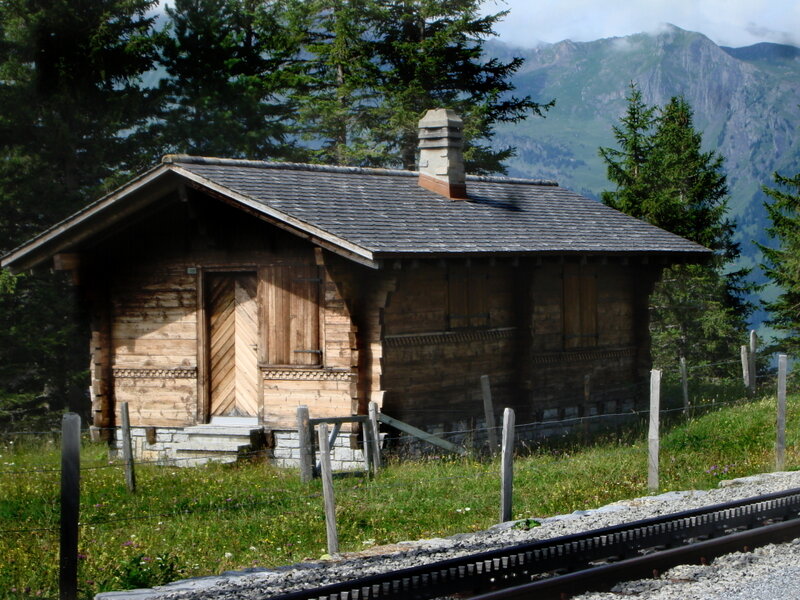 Wooden Cabin in Mountains — Brown