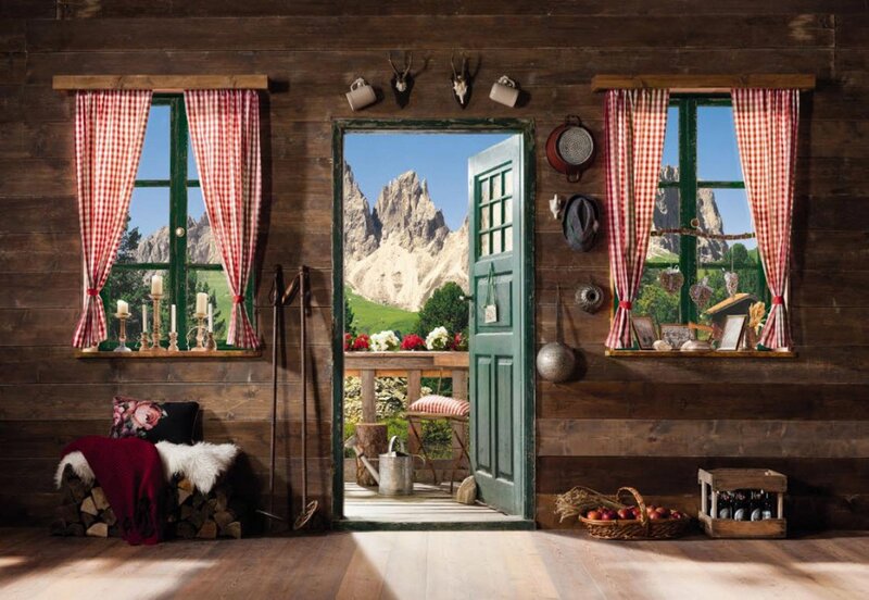 Wooden Cabin Interior — Brown, Cozy, Afternoon, Photograph