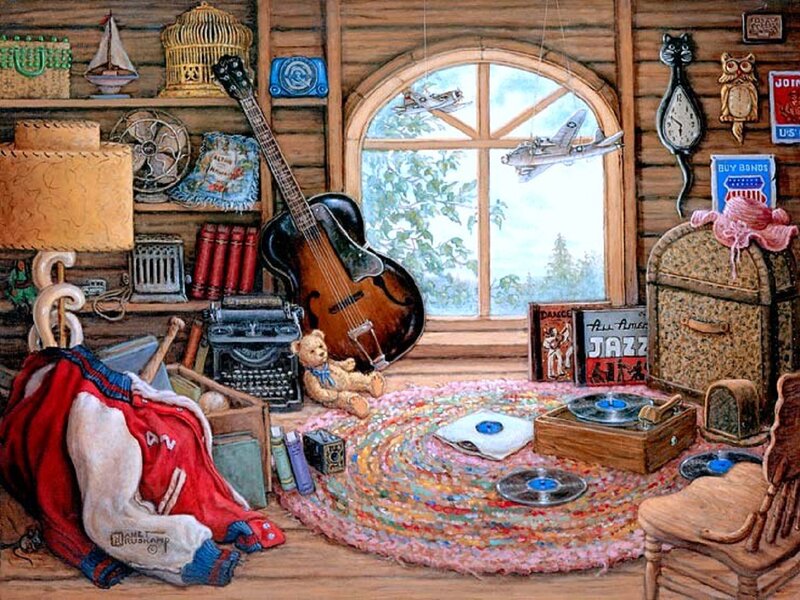 Wooden Cabin Interior — Brown, Nostalgic