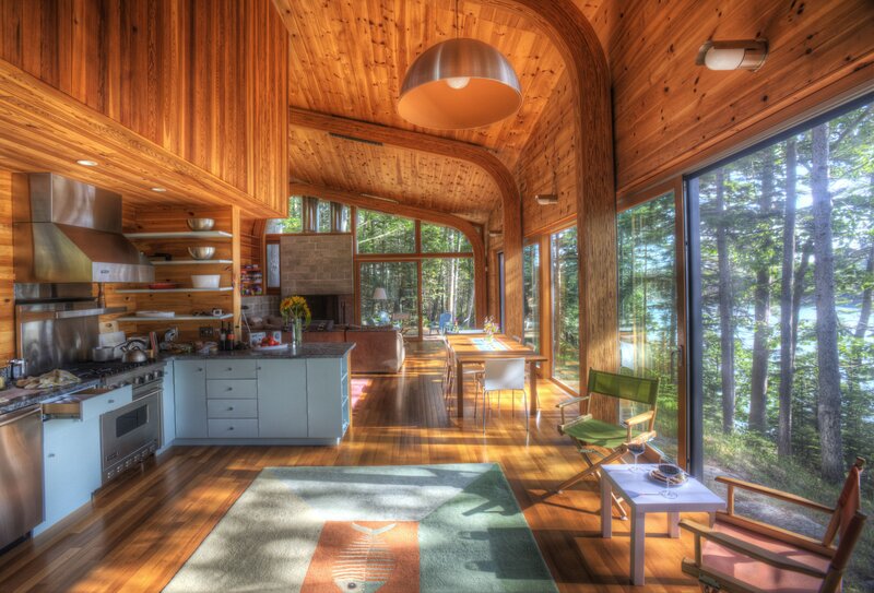 Wooden Cabin Interior — Brown, Serene