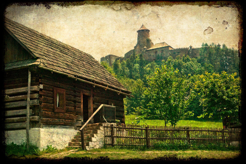 Wooden Cabin with Castle