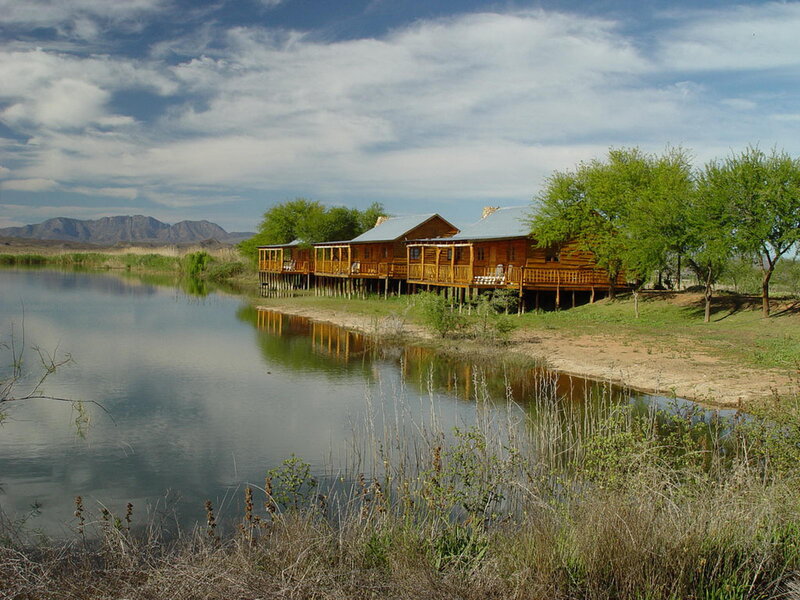Wooden Cabins by Lake