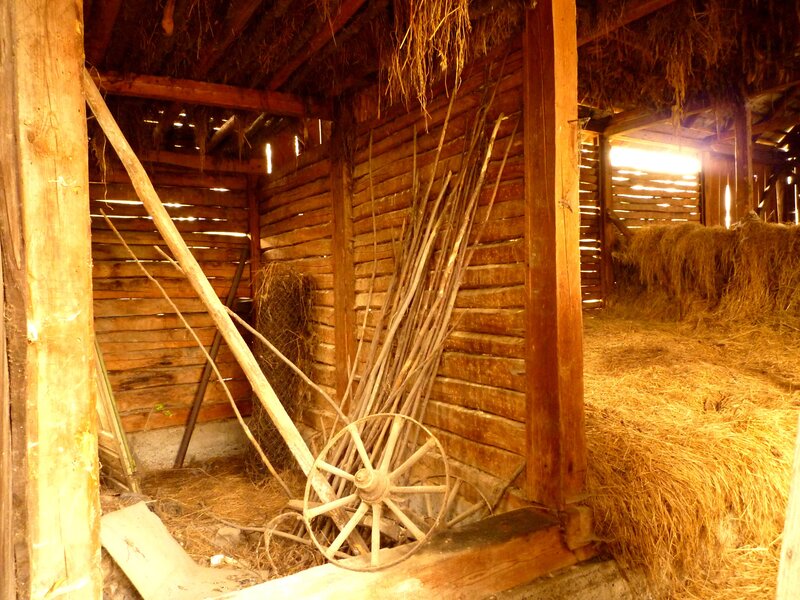 Wooden Cart in Barn