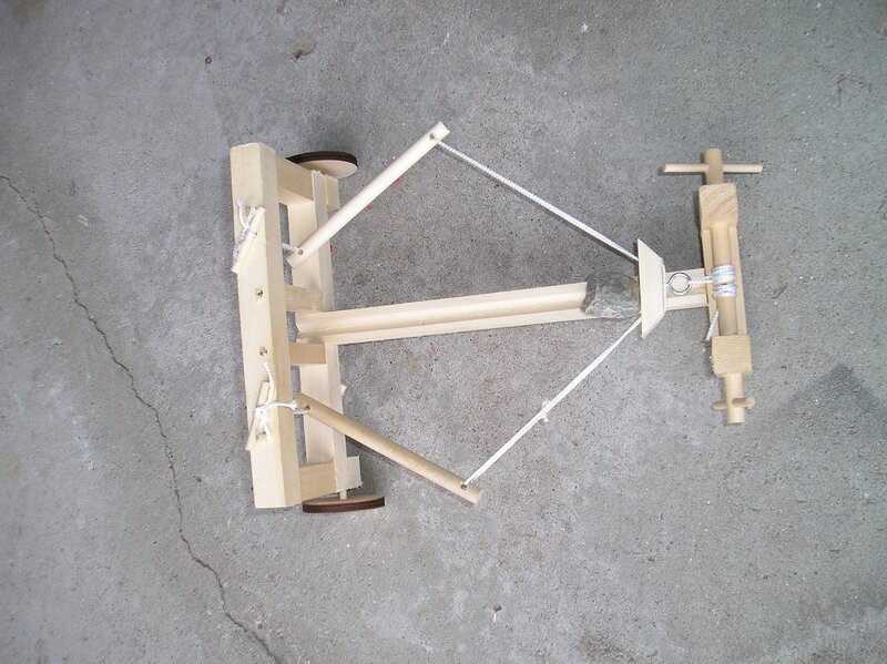 wooden catapult model