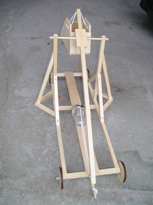 wooden catapult model