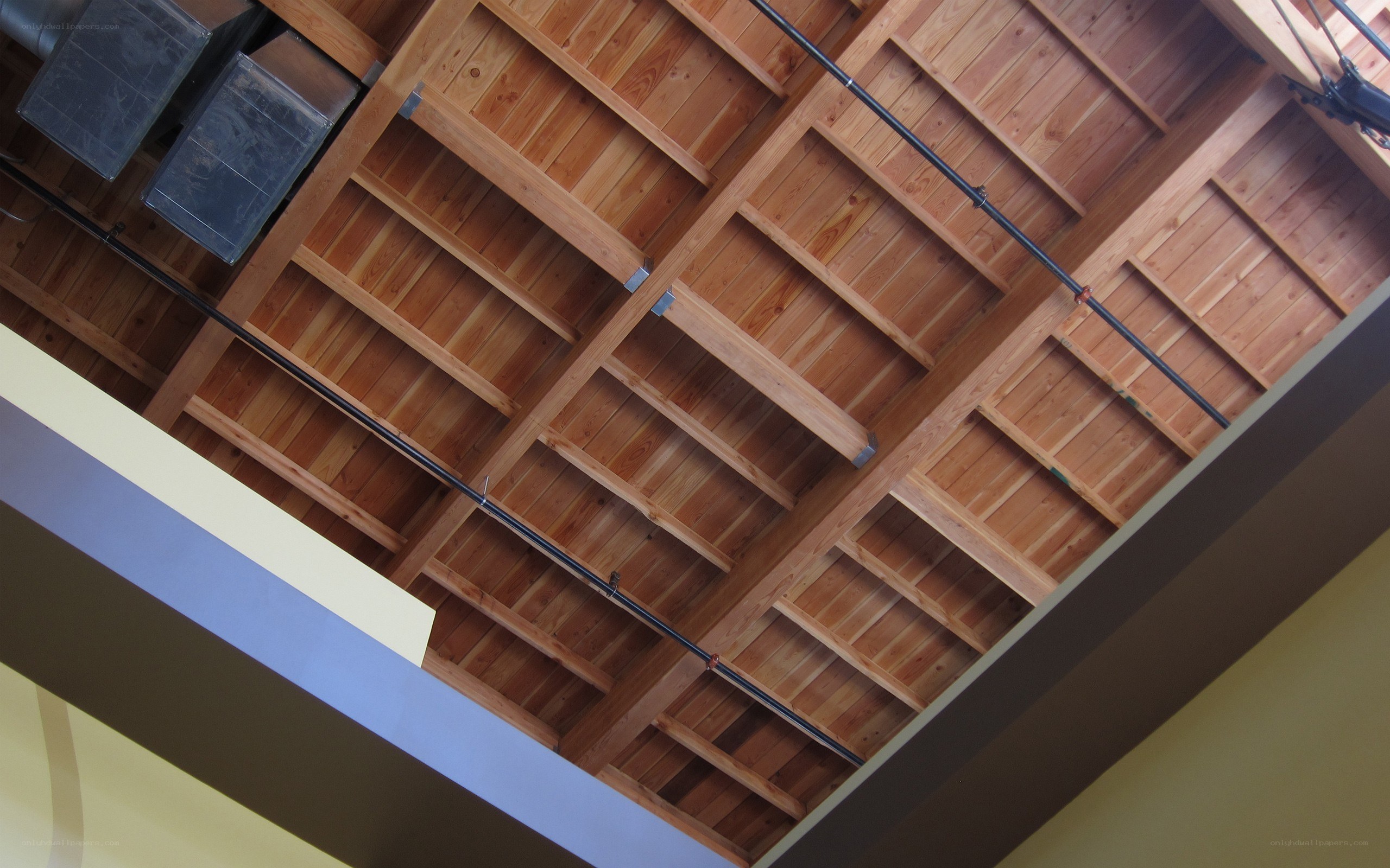 wooden ceiling structure