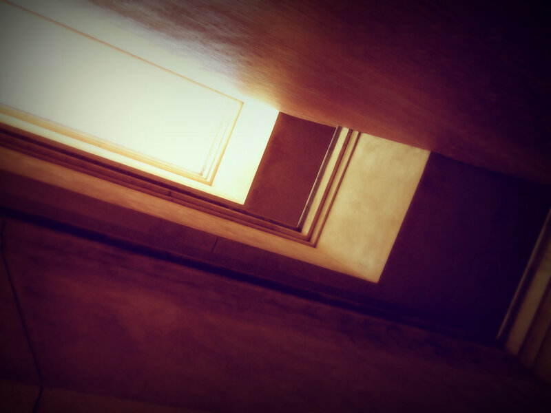 Wooden ceiling with light fixture