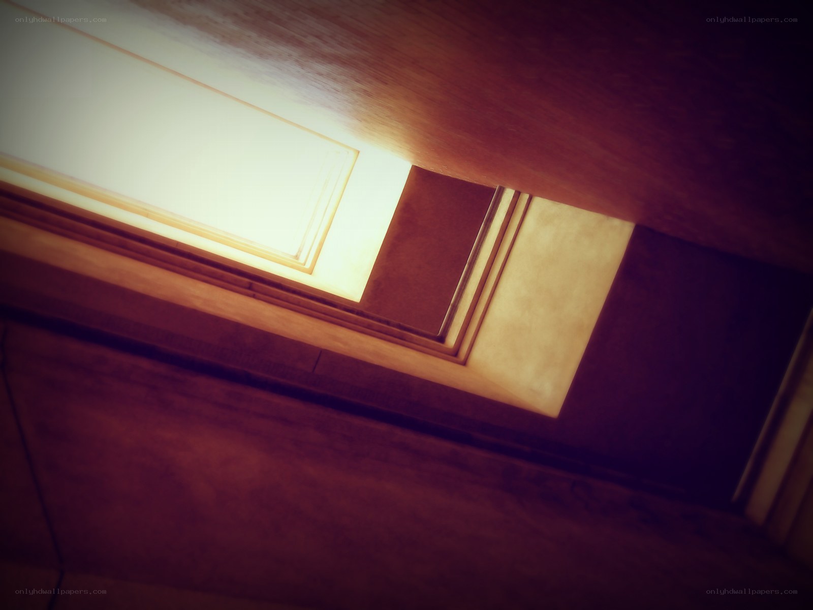 Wooden ceiling with light fixture
