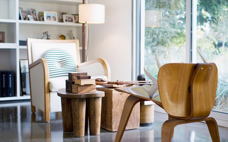 Wooden Chair and Armchair — Brown, Serene
