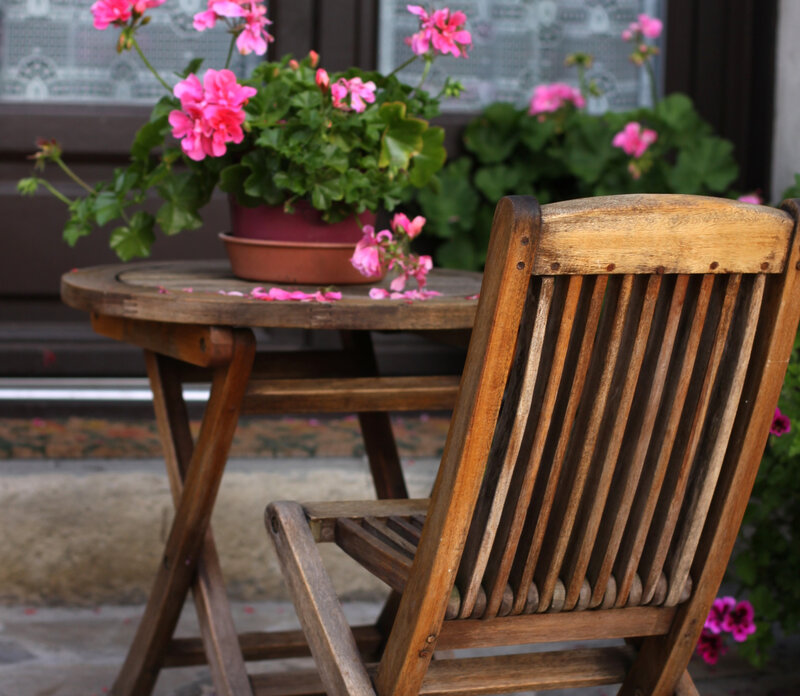 Wooden Chair and Table