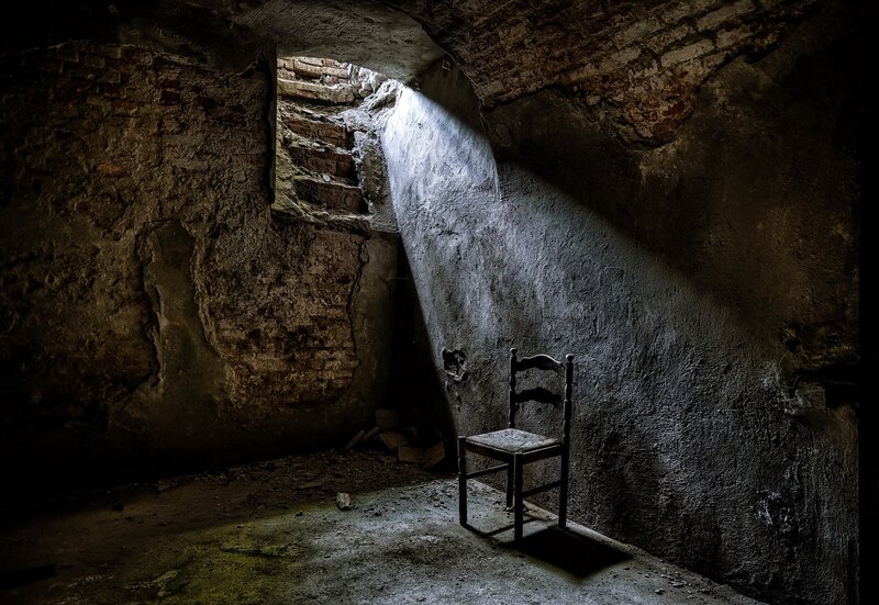 Wooden Chair in Cellar