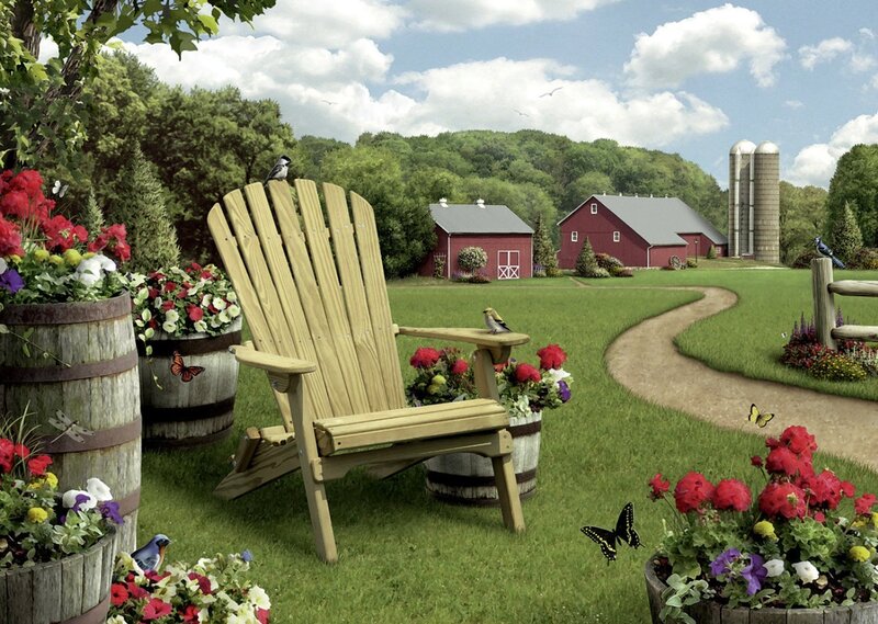 Wooden Chair in Garden