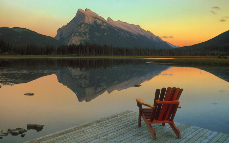 Wooden Chair on Dock