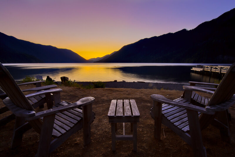 Wooden Chairs at Lake