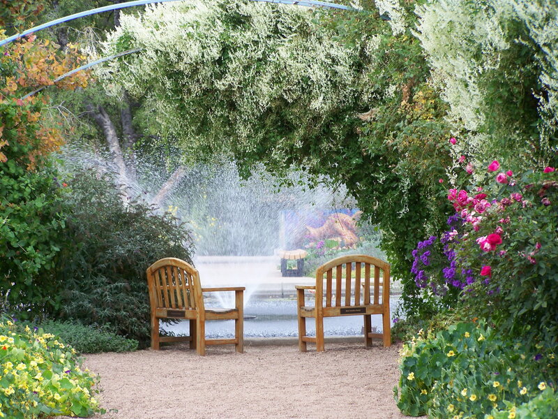 Wooden Chairs in Garden