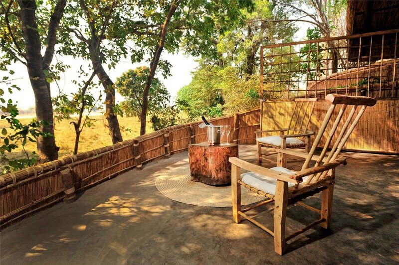 Wooden Chairs on Deck — Brown