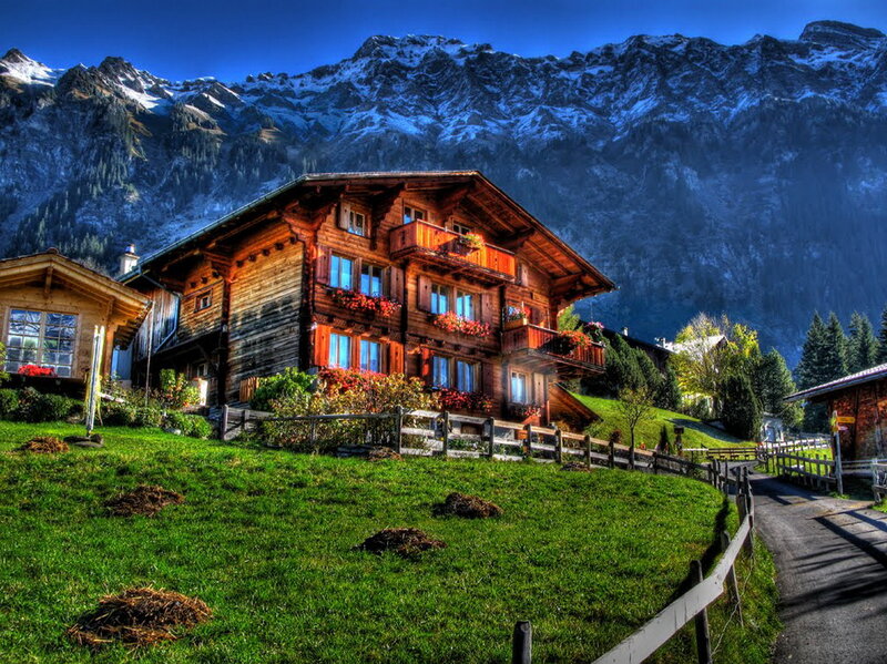 Wooden Chalet in Mountains