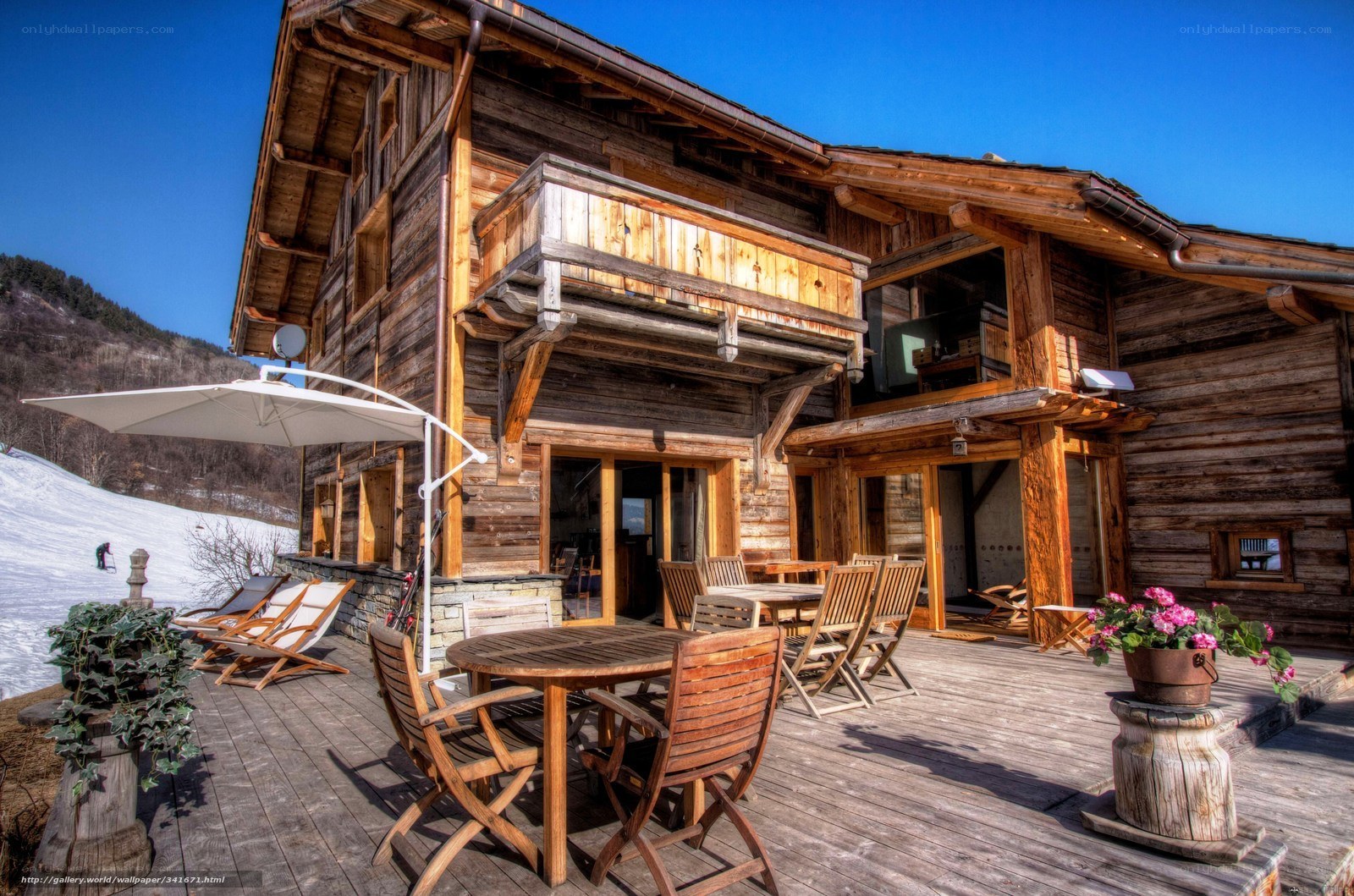 wooden chalet in the mountains