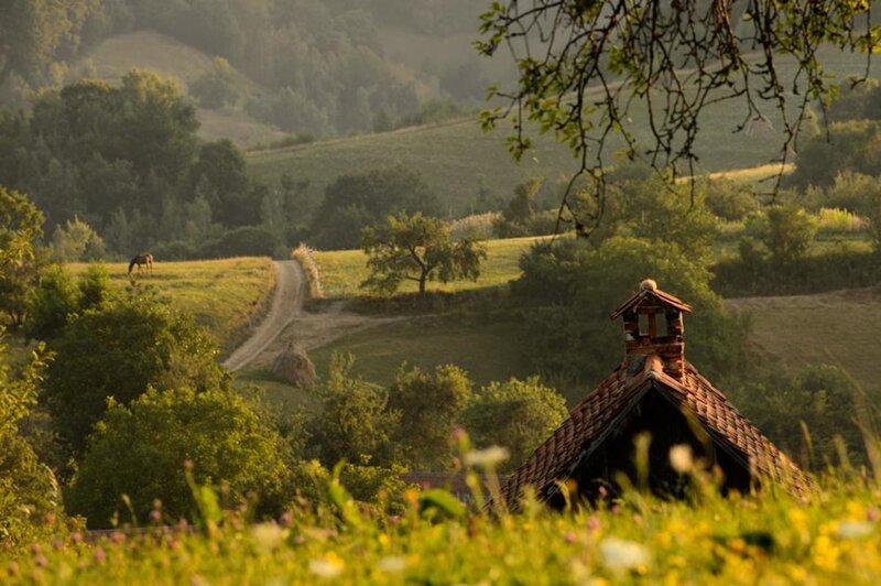 Wooden Chapel on Hillside