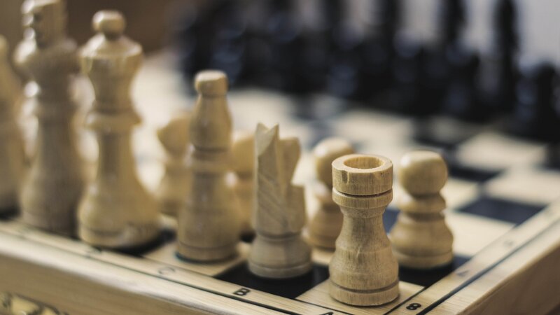 Wooden Chess Pieces — Brown, Calm, Photograph
