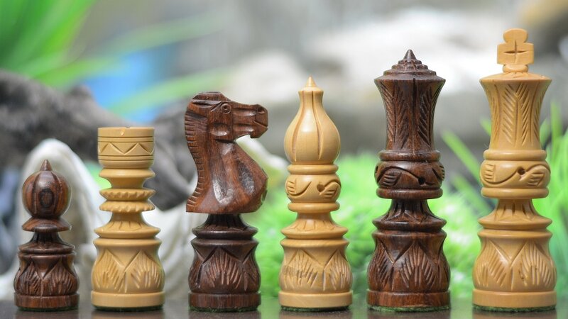 Wooden Chess Pieces — Brown, Calm