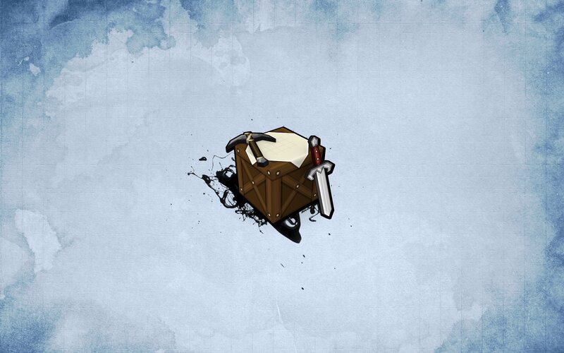 Wooden Chest with Tools — Brown