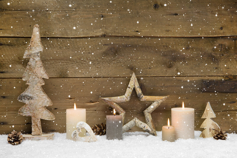 Wooden Christmas Decorations — Brown, Cozy