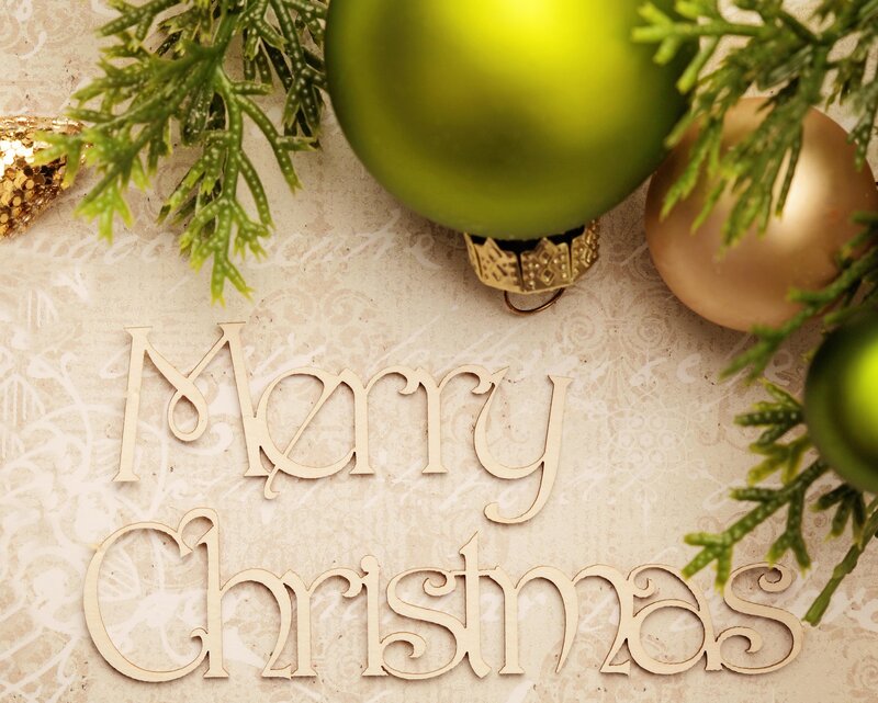 Wooden Christmas Letters — Beige