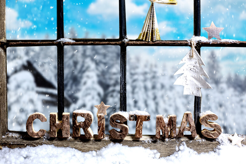 Wooden Christmas Letters — White