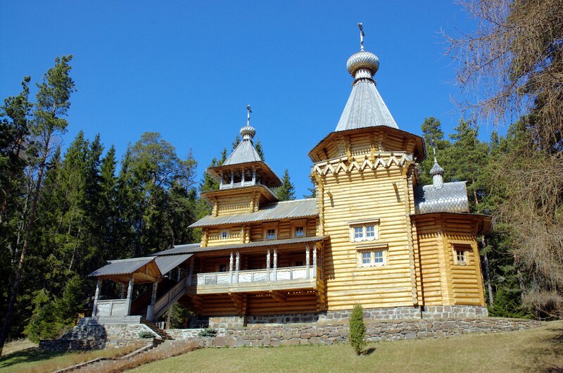 Wooden Church Building — Blue