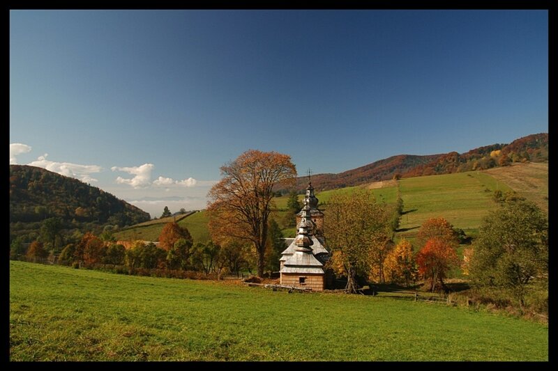 Wooden Church in Valley — Green