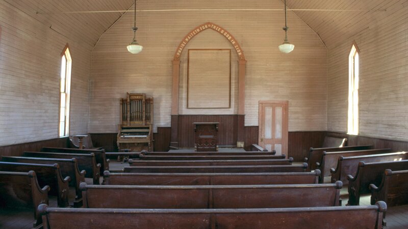 Wooden Church Interior — Brown, Serene