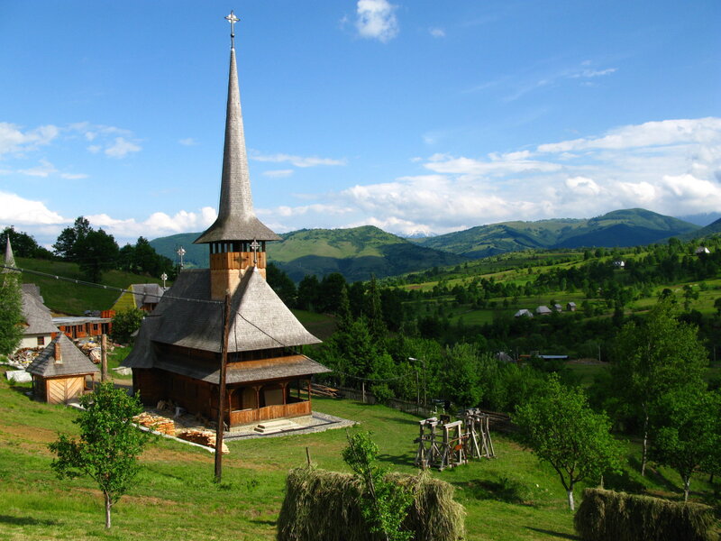 Wooden Church Steeple — Green
