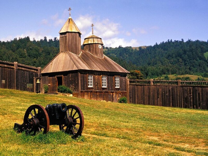 Wooden Church with Cannon