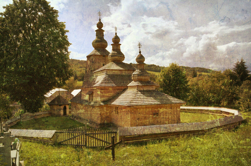 Wooden Church with Domes — Green