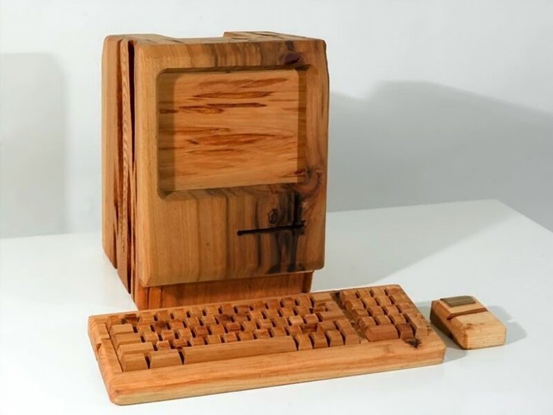 wooden computer set