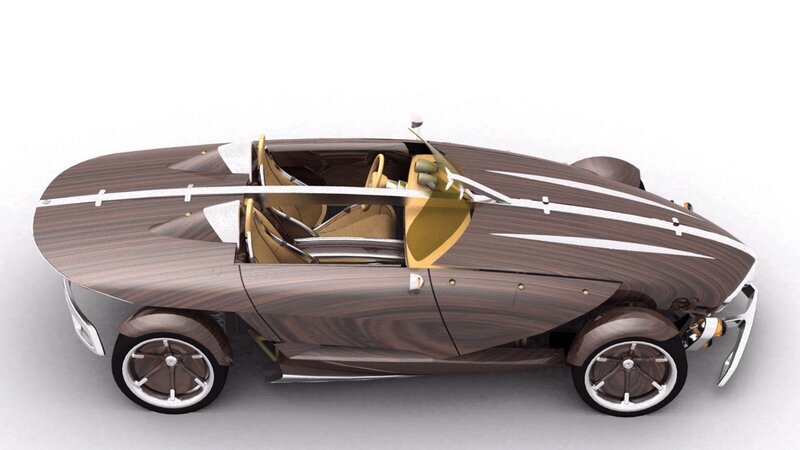 wooden concept car