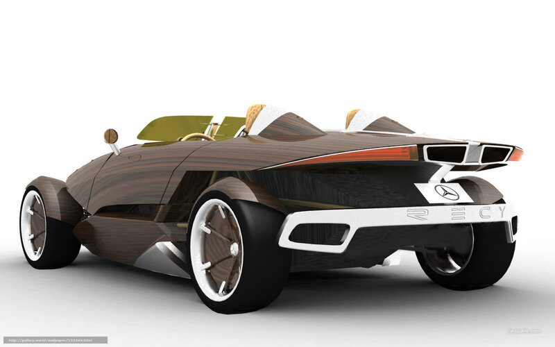 Wooden Concept Car — Brown, Modern