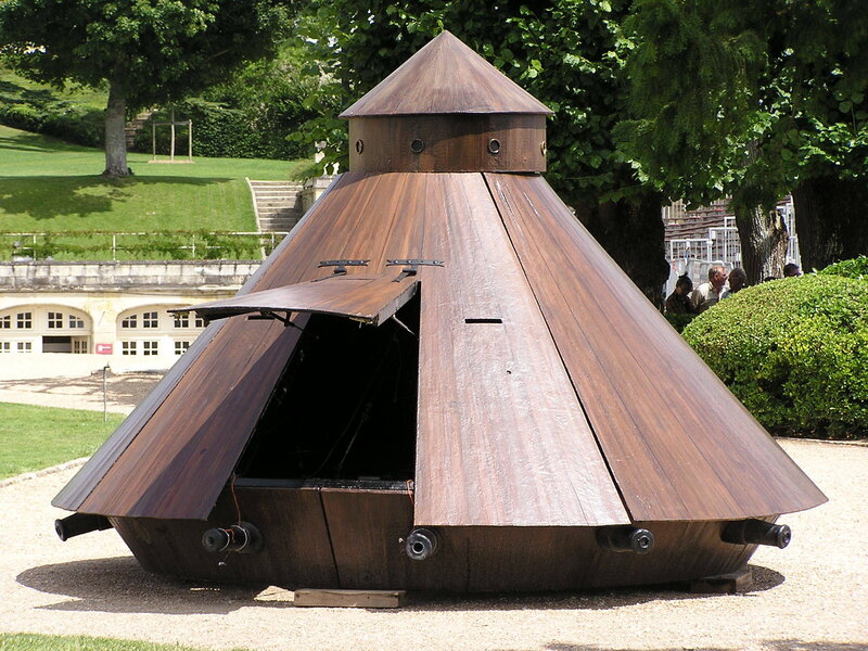 Wooden cone-shaped structure