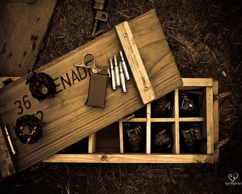 Wooden Crate with Grenades