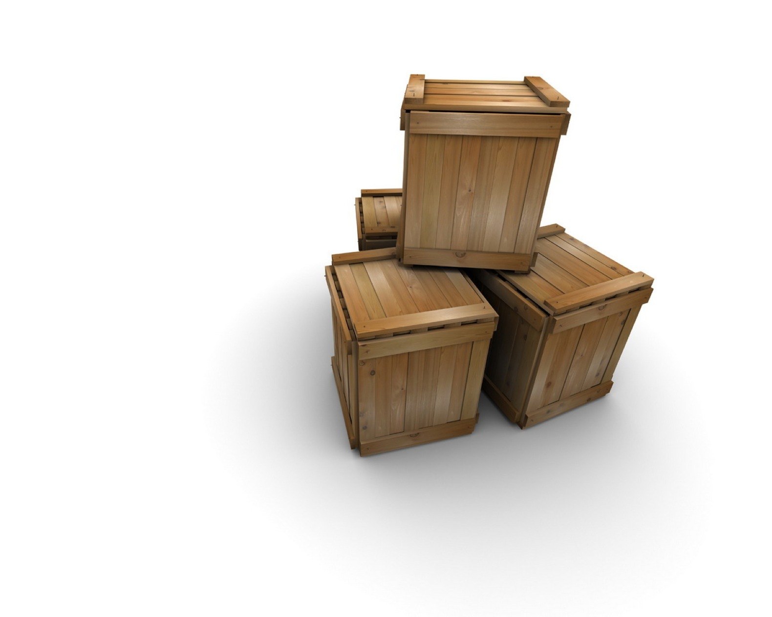 wooden crates stacked together