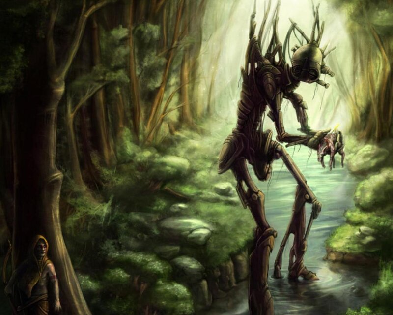Wooden Creature in Forest