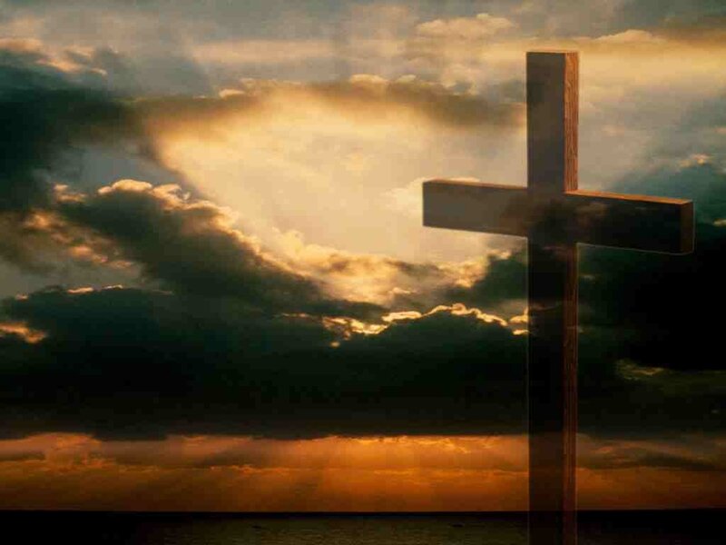 Wooden Cross at Sunset