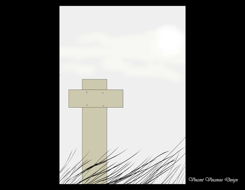 Wooden Cross in Grass