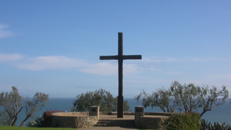 Wooden Cross on Hill — Blue, Serene, Afternoon, Photograph