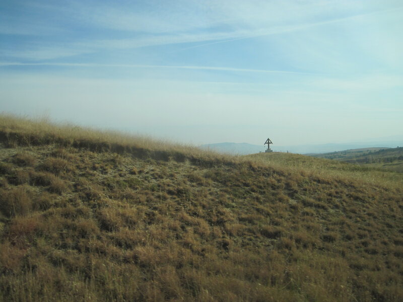 Wooden Cross on Hill