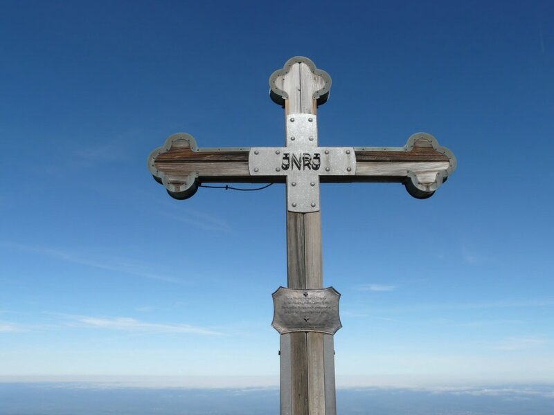 Wooden Cross on Mountain