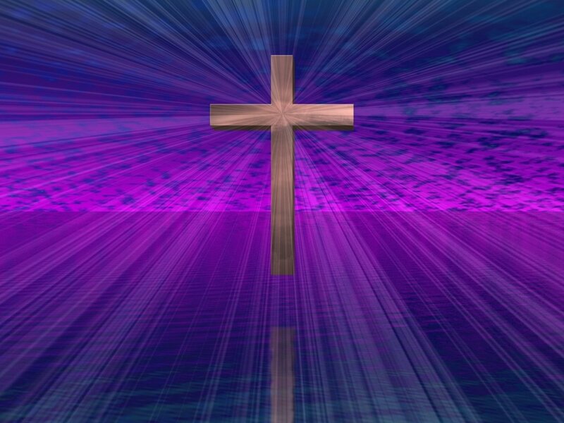 Wooden Cross on Water